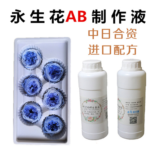 永生花制作液ab液七彩玫瑰彩虹玫瑰DIY套装免费教学脱色液染色液 - 图3