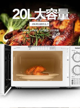 Galanz/格兰仕D4W-S20微波炉 20L转盘加热机械调温定时多功能烹饪