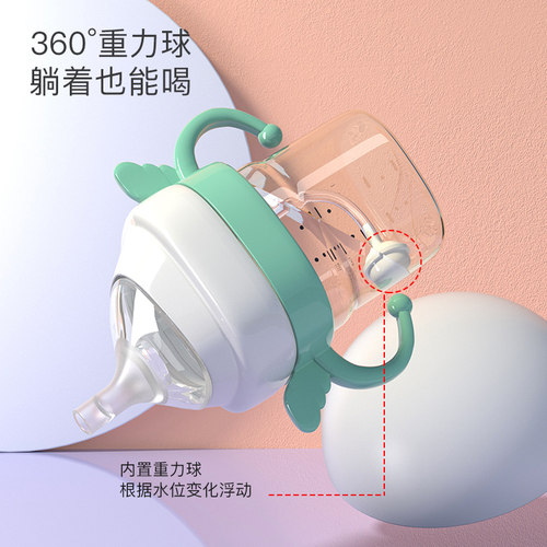 欧诺童通用奶瓶配件手柄吸嘴重力球奶嘴根把手鸭嘴学饮嘴方水杯盖 - 图1