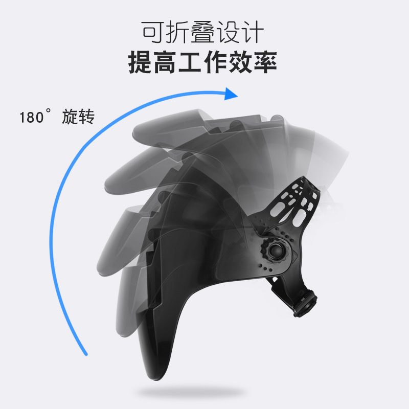 Electric welding protective cover automatic polishing head mounted high temperature resistant anti baking face welding mask face argon arc welding cap