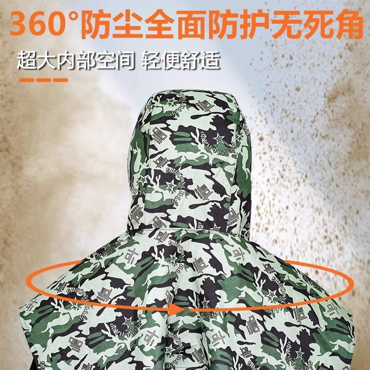 防尘面罩全脸防护一体款打磨喷漆打药专用防晒帽工业粉尘披肩帽,淘宝优惠券,粉丝福利购,淘宝优惠卷