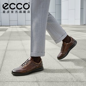 ECCO爱步圆头牛皮皮鞋 四季款舒适耐穿商务休闲男鞋 雅仕207124