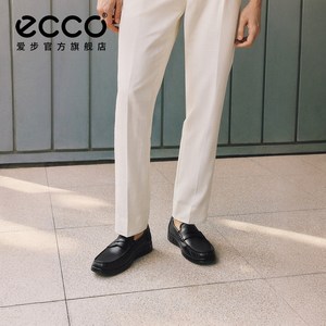ECCO爱步乐福鞋男 真皮舒适一脚蹬豆豆鞋正装鞋 轻巧莫克540534
