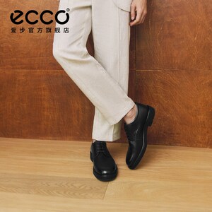 ECCO爱步婚鞋德比鞋男 增高透气舒适商务真皮皮鞋 都市伦敦525604