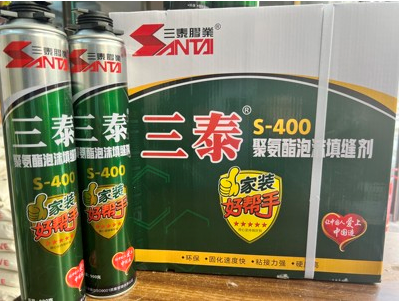 三泰发泡胶发泡剂S-400聚氨酯发泡粘胶填缝剂门窗专用填缝堵漏900 - 图1