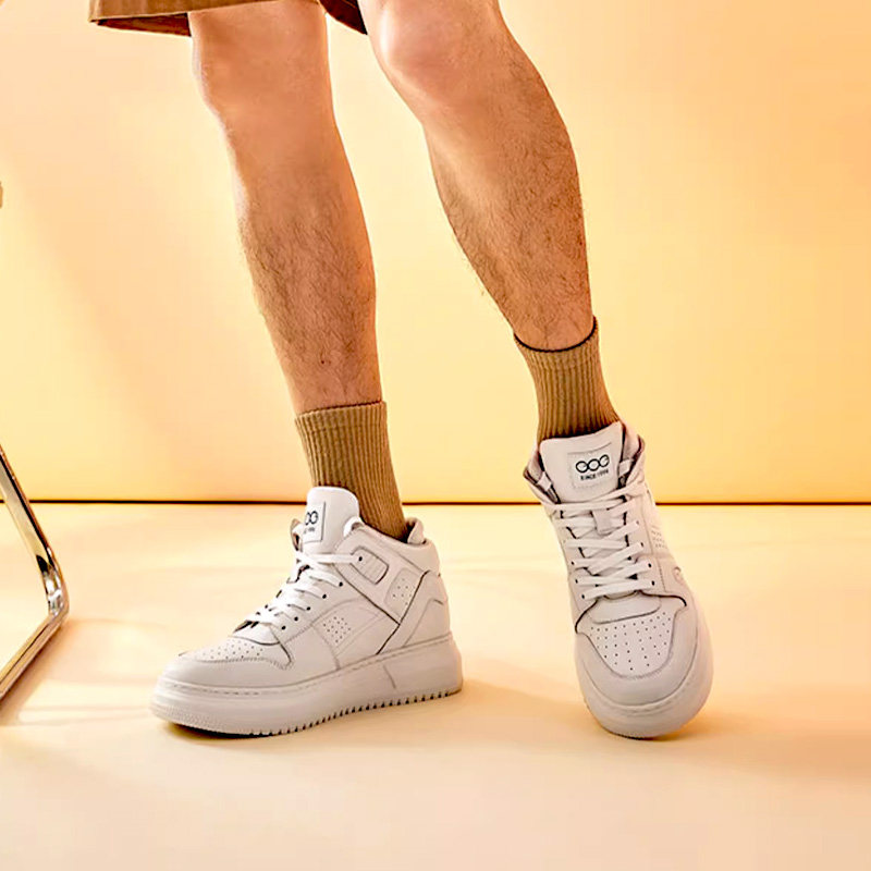 高哥内增高鞋男冬季新款小白鞋男士真皮高帮休闲运动鞋板鞋男鞋子,淘宝优惠券,粉丝福利购,淘宝优惠卷
