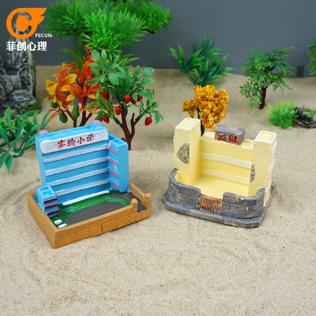 Psychological sand table game sand box toys sand tour therapy gymnasium model court hospital construction elementary school