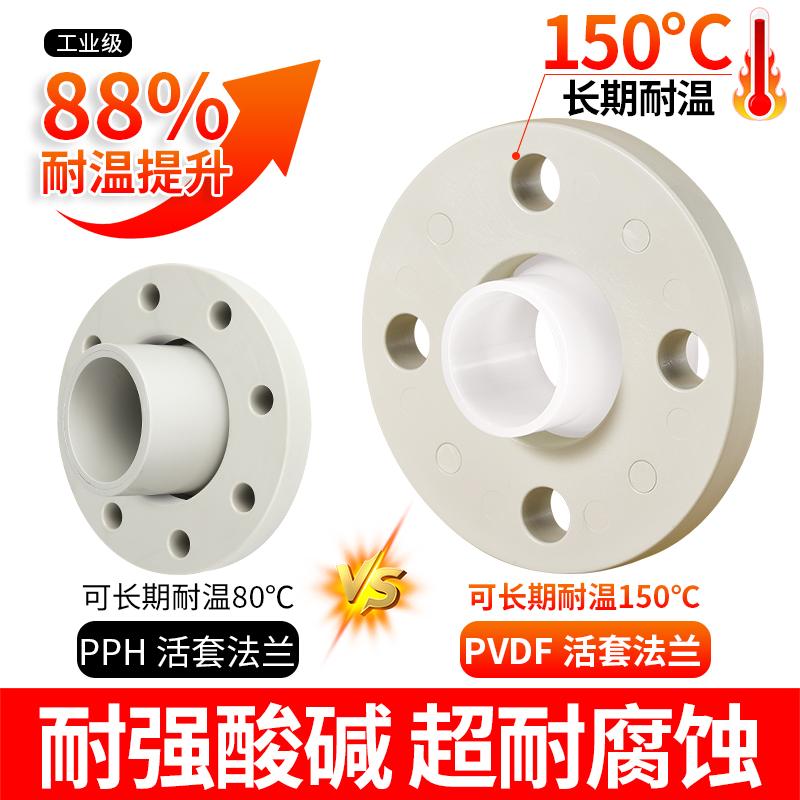 戎生PVDF活套法兰热熔承插对焊法兰适配器衬钢法兰盘耐高温强酸碱 - 图2