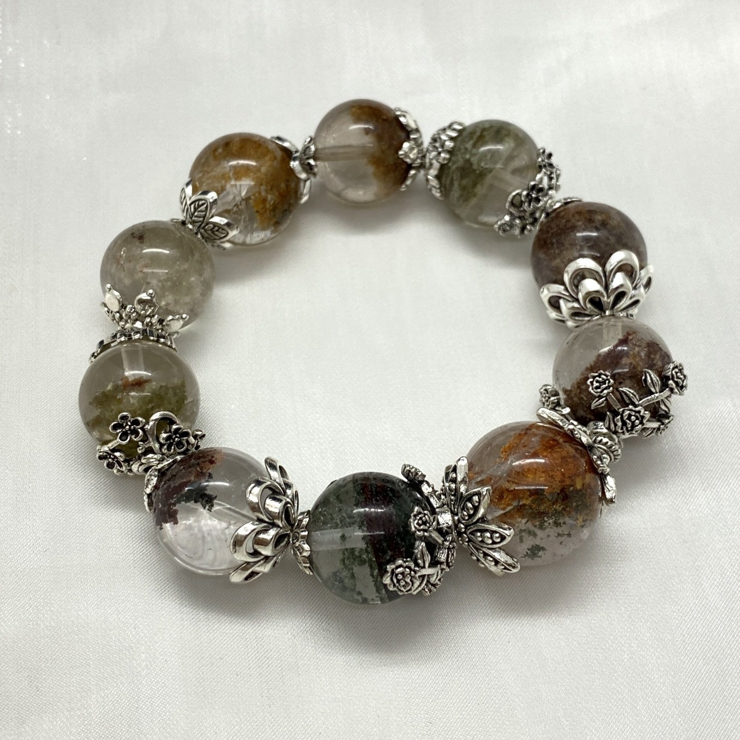 水晶diy配饰品合金高保色复古风大花帽隔片手串小花托珠跑环配件,淘宝优惠券,粉丝福利购,淘宝优惠卷