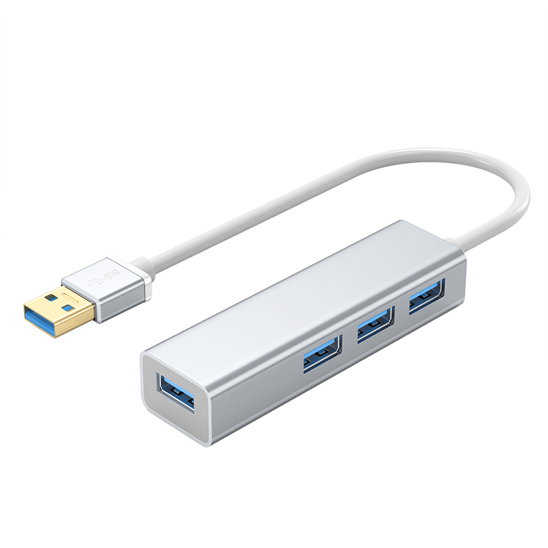 鑫喆usb3.0扩展坞hub分线器供电口电脑外接插头多口集线器台式笔记本四合一扩展延长线转接头网卡拓展器L021 - 图3