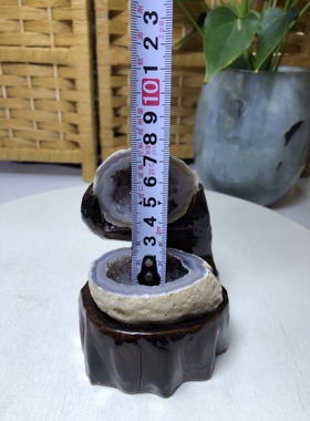 天然玛瑙聚宝盆摆件水晶洞原石家居摆件家居办公桌面装饰矿石标本