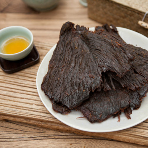 温州湖岭牛肉五香牛肉干办公室零食特产200g包邮休闲小吃散装食品 - 图0