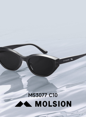 【晁然推荐】陌森墨镜女防紫外线窄框猫眼太阳镜MS3077