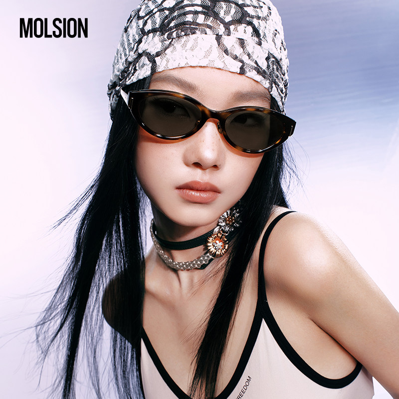 【张凌赫同款】陌森夜猫镜26新品墨镜防晒防紫外线太阳镜MS3155