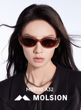 陌森眼镜椭圆时尚猫眼框