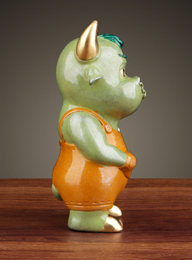 铜牛摆件彩铜卡通牛生肖萌牛