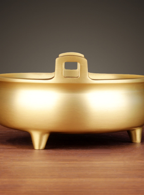 铜香炉家用香薰炉全铜宣德炉摆件