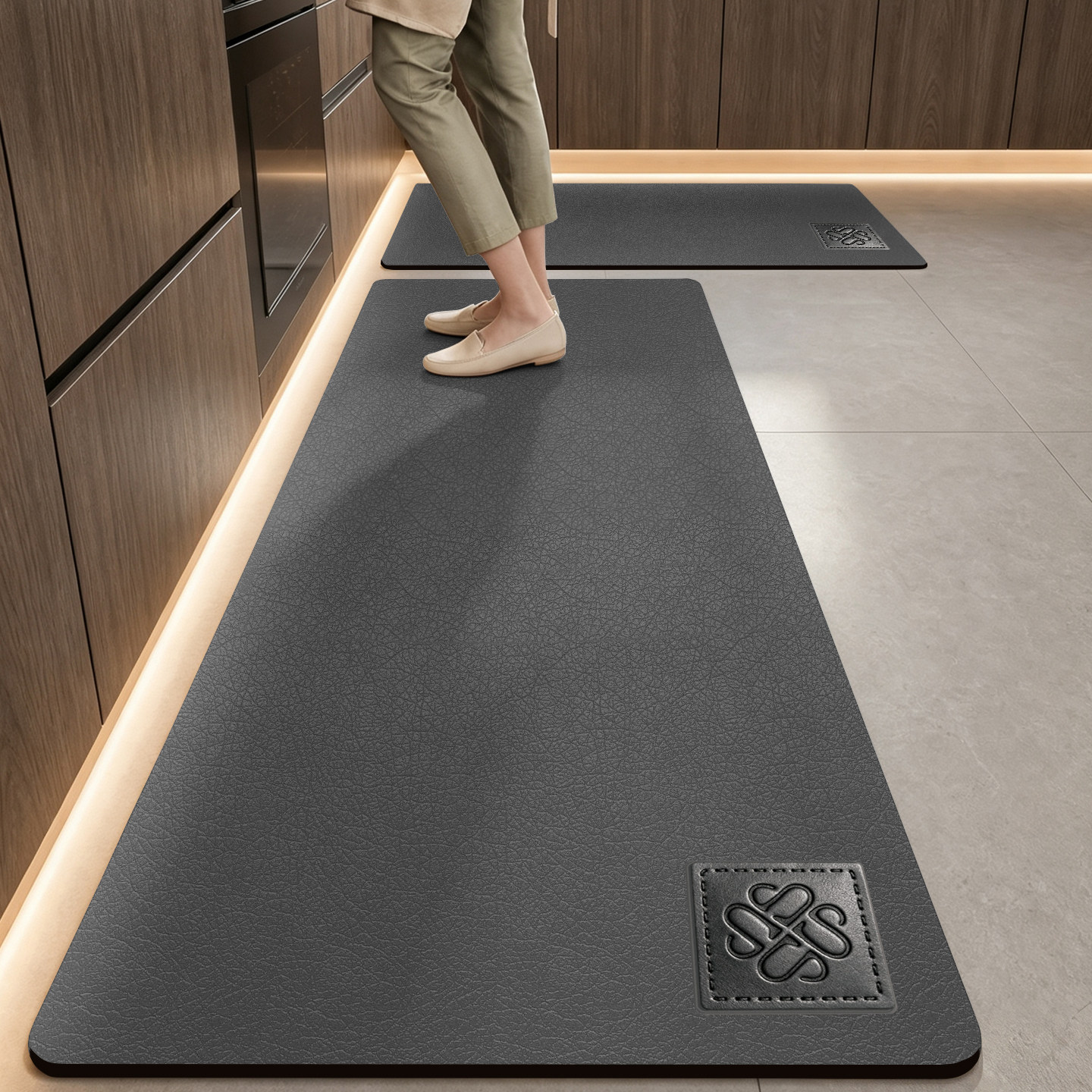 Customizable home high-end simple absorbent kitchen floor mats