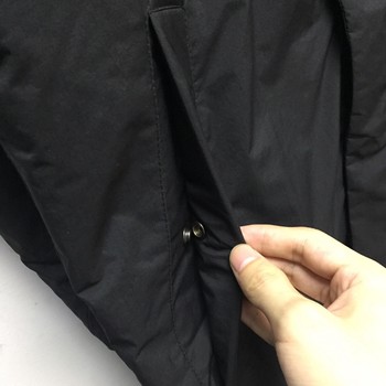 Langjia ສີດໍາຍາວກາງລົງ jacket ຜູ້ຊາຍສີຂາວເປັດລົງຄົນອັບເດດ: ງ່າຍດາຍລະດູຫນາວຫນາ hooded jacket ສີແຂງ 8707
