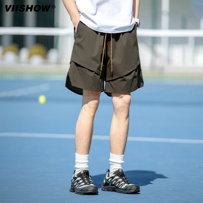 百搭直筒夏季户外美式工装运动休闲短裤潮牌男裤拼接透气五分裤男,淘宝优惠券,粉丝福利购,淘宝优惠卷