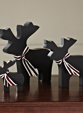 客厅动物实木装饰桌面儿童房摆件