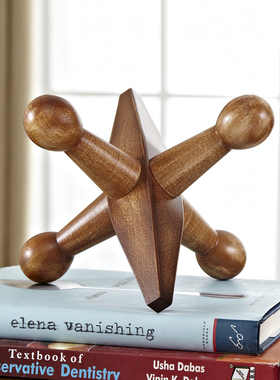 立体几何实木摆件北欧儿童房桌面