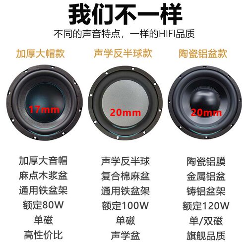 莞音发烧8寸超重低音喇叭扬声器单元升级hifi家庭影院低音炮 - 图2