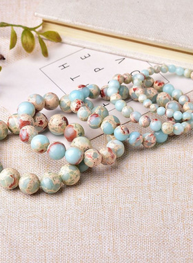 天然寿山石手链女单圈手串男多圈手链嫩绿文艺情人节七夕礼物复古