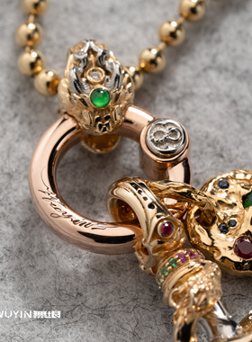 无垠混沌巨蛇.项链配扣925银18K