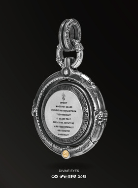 无垠925银18K金钛金属真理之眼