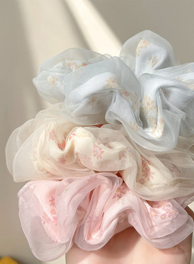 6pcs/lot Fashion Women Girls Silky Satin Hair Scrunchies Sol