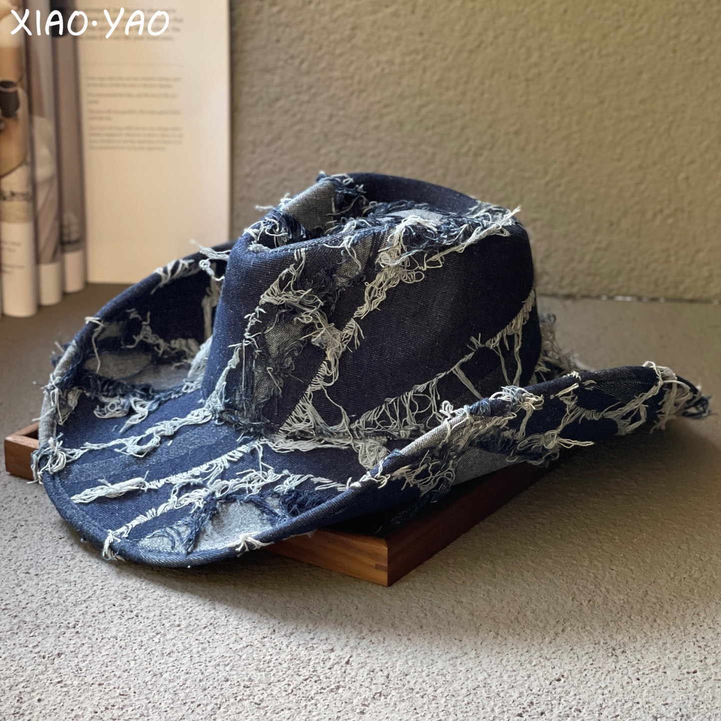 蓝色西部牛仔帽子男女四季户外休闲旅游拍照遮阳帽舞台演出爵士帽,淘宝优惠券,粉丝福利购,淘宝优惠卷