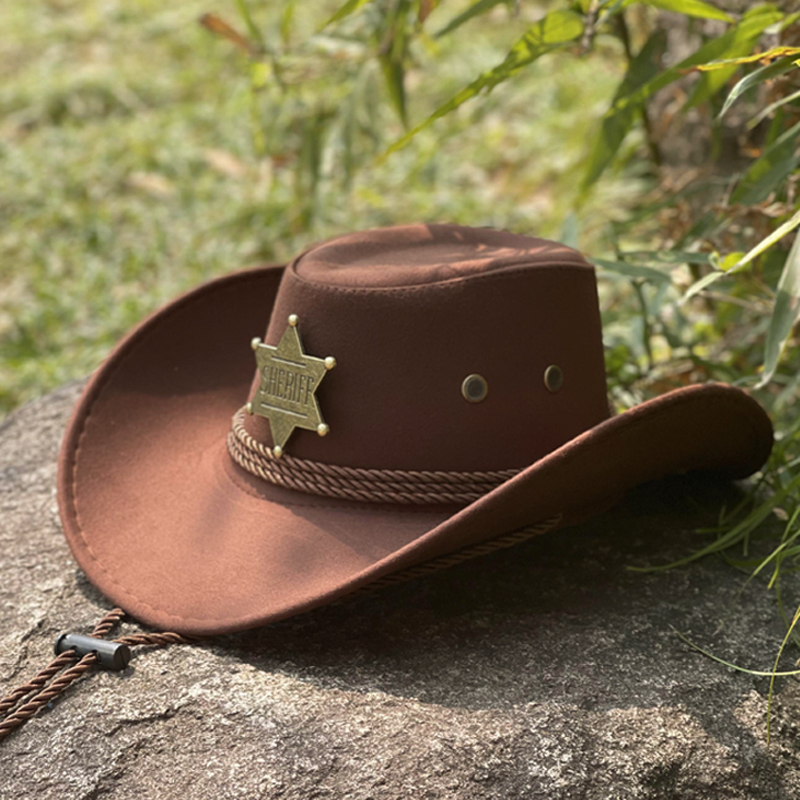 六角星西部牛仔帽男女春夏季户外旅游防晒遮阳登山帽藏族爵士帽子,淘宝优惠券,粉丝福利购,淘宝优惠卷