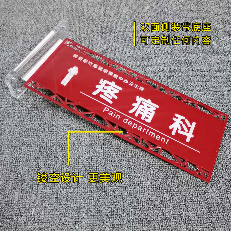 亚克力镂空门牌高档标识医院诊所中医标志牌侧墙可更换科室牌定制 - 图0