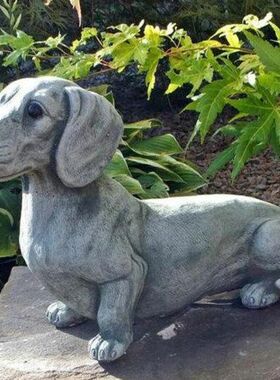 跨境新款 拉布拉多宠物装饰摆件狗 树脂工艺品 园林艺术仿真动物