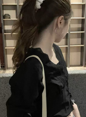 韩系波点褶皱布艺发饰发夹法式半