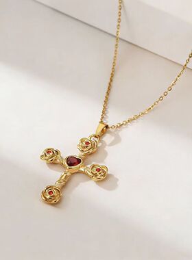 合金欧美跨境饰品复古金色项链