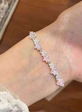 铜轻奢满钻星星抽拉手链女手链