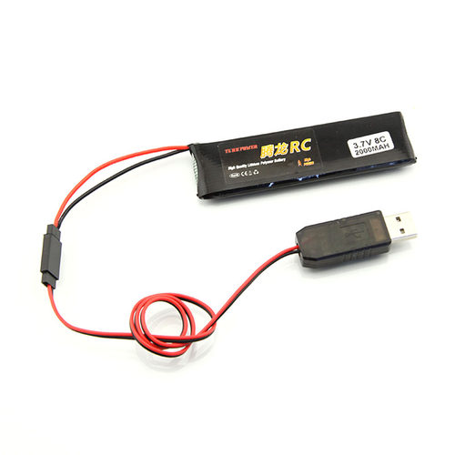 1S 3.7V锂电充电器 USB转杜邦头舵机母头5V输入1拖4 防反接口 - 图0
