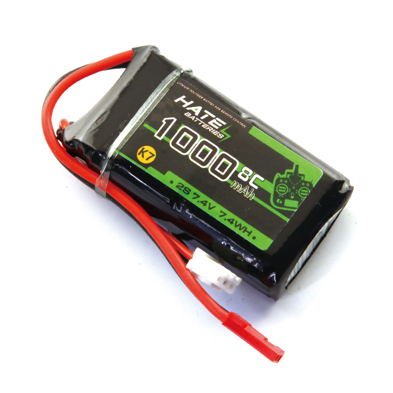 迈克品牌 Microzone MC6 E7 E7S遥控器锂电池2S 7.4V 1000mAh  8C - 图1