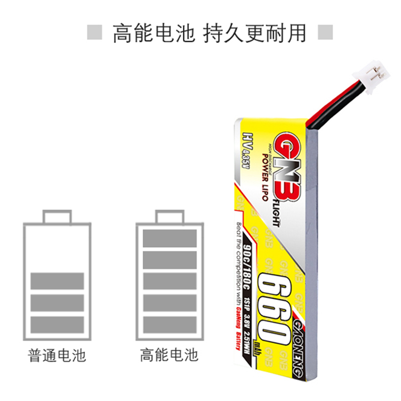 GAONENG高能电池1S锂电池穿越机无人机遥控飞机航模通用gnb520mah - 图2