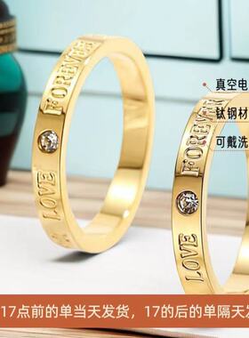 钛钢戒指女小众高级感不掉色欧美冷淡ins不锈钢戒指饰品手饰