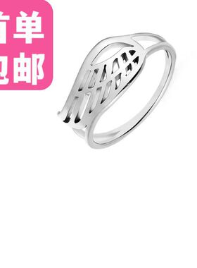 欧美不锈钢轻奢复古翅膀戒指女小众不掉色时尚手饰高质感