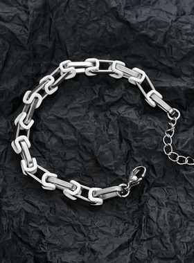 欧美热销钛钢手链复古嘻哈朋克男女高级感个性潮流饰品