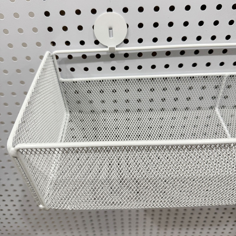 Metal hole board universal accessories single hook mesh basket storage rack hook IKEA round hole desktop storage bracket diy