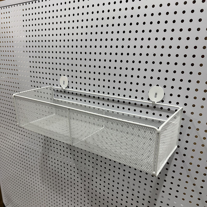 Metal hole board universal accessories single hook mesh basket storage rack hook IKEA round hole desktop storage bracket diy
