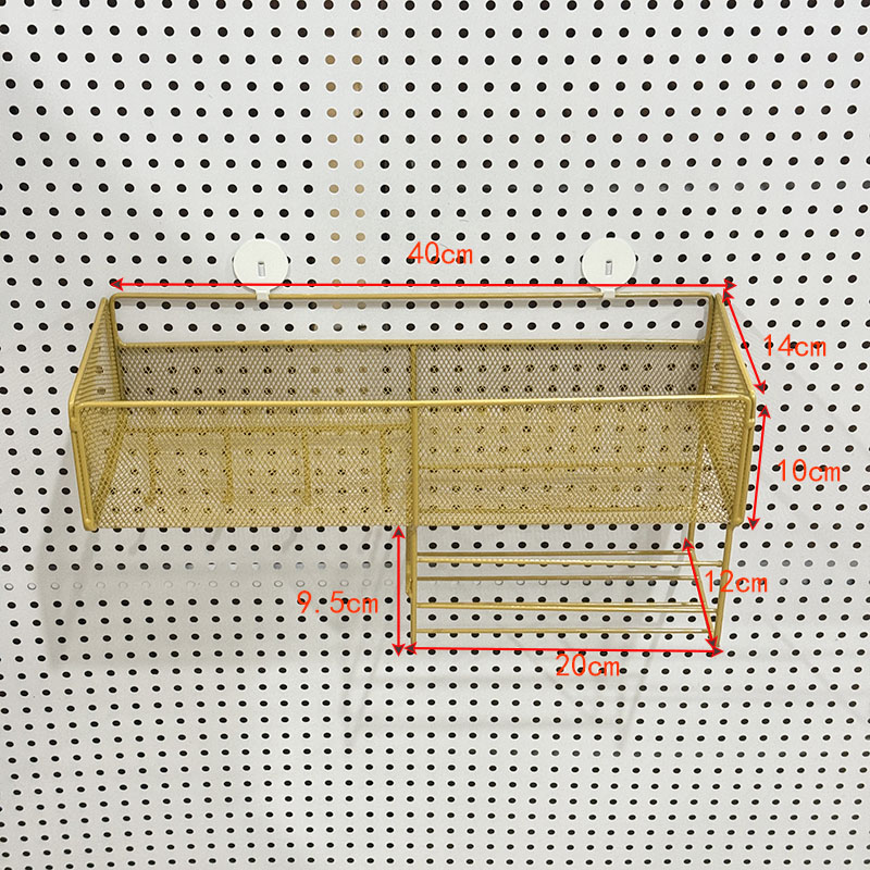 Perforated board accessories mesh basket metal long hole round hole universal