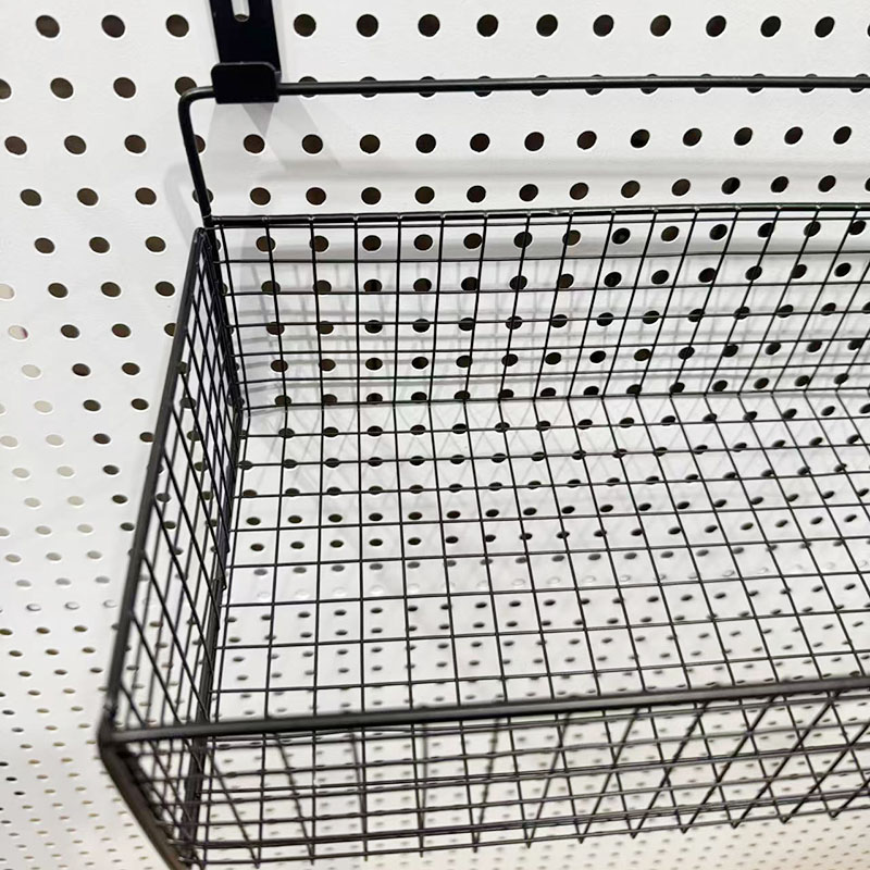 Perforated board accessories mesh basket metal long hole round hole universal storage shelf shelf storage hook basket DIY IKEA