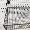 Perforated board accessories mesh basket metal long hole round hole universal storage shelf shelf storage hook basket DIY IKEA