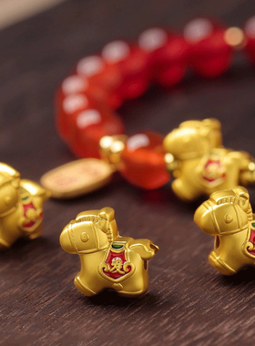 马年天然红玛瑙转运珠本命年手链